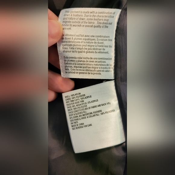 $350 Women's Michael Kors Gunmetal Gray Full Length Puffer Faux Fur Lined Hood M - Picture 10 of 11